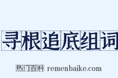 寻根追底组词是什么意思的图片